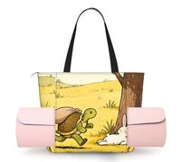CNTDBU Tortoise Bag Run Women's Yoga Bag-Large Gym Tote with Yoga Mat Holder, Lightweight Shoulder Bag for Workout Travel Beach