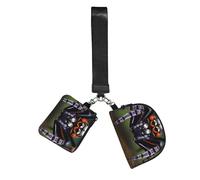 CNTDBU Tropical Rainforest Spiders Wristlet Keychain Wallet For Women-Small Wrist Bag For Keys Cards, 2 Pack Zip Pouch For Running Gym Travel, Outdoor Sports