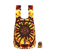 CNTDBU Turning The Flame Foldable Backpack 16l-Lightweight Packable Daypack For Travel, Waterproof Hiking Rucksack With Zip For Men Women