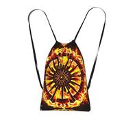 CNTDBU Turning the flame Foldable Drawstring Rucksack-Lightweight Packable Reusable Shopping Bag for Travel, Compact Pocket Sling Backpack for Camping Gym