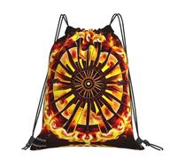 CNTDBU Turning The Flame Large Cinch Sack Bag-Waterproof Lightweight Rucksack For Gym Sports, Casual Drawstring Backpack For Travel Hiking