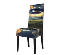 CNTDBU UFO landing Elastic Dining Chair Covers, Washable Stretchable Slipcovers, Protects from Spills & Stains, Fits Most Chairs