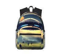 CNTDBU UFO landing Lightweight Backpack for Women Men-Casual Daypack for Travel Work, Laptop Bag for Daily Commute