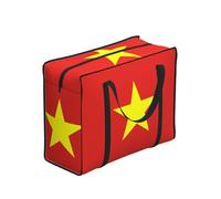 CNTDBU Vietnamese Flag Heavy Duty Shopping Tote Bag-Waterproof Reusable Grocery Bag With Zip, Foldable Storage Bag For Travel Picnic