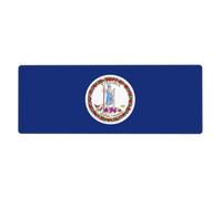 CNTDBU Virginia State Flag Extra Large Desk Mat 11.8x31.5-Non Slip Gaming Mouse Pad with Stitched Edge, Waterproof Keyboard Pad for Office