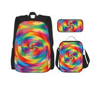 CNTDBU vortex Backpack Lunch Bag Pouch Set-3 in 1 Travel Bag for Commuters, Insulated Lunch Tote for Work with Laptop Sleeve
