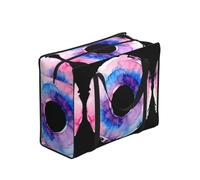 CNTDBU Watercolor Circle Ring Heavy Duty Shopping Tote Bag-Waterproof Reusable Grocery Bag With Zip, Foldable Storage Bag For Travel Picnic