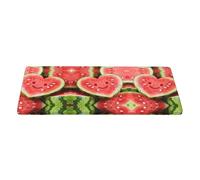 CNTDBU Watermelon Slices Elastic Edge Table Cover 5ft-Waterproof Oil Proof Fitted Tablecloth, Stain Resistant Square Table Cover For Dining Party