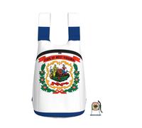 CNTDBU West Virginia Flag Foldable Backpack 16l-Lightweight Packable Daypack For Travel, Waterproof Hiking Rucksack With Zip For Men Women
