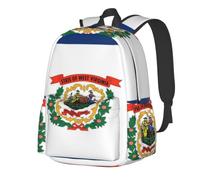 CNTDBU West Virginia State Flag Lightweight Casual Backpack for Adults-Large Capacity Travel Daypack with Padded Straps, Water Resistant Commuter Bag