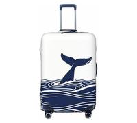 CNTDBU Whale Tail Wave M Stretchy Suitcase Cover-Elastic Luggage Protector for Travel, Scratch Resistant Fit Most Suitcases