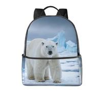 CNTDBU White Bear Backpack-Lightweight Travel Daypack with Laptop Sleeve | Comfortable Padded Straps. Multiple Pockets. Great For Daily Use.