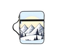 CNTDBU White Snowy Mountains Bible Study Tote Bag With Handles -Water-Resistant Organiser For Church Travel, Pen Holder Tablet Pocket Journal Cover Case