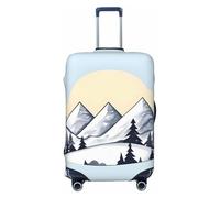 CNTDBU White Snowy Mountains XL Stretchy Suitcase Cover-Elastic Luggage Protector for Travel, Scratch Resistant Fit Most Suitcases
