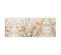 CNTDBU Wildflower Vintage Print Extra Large Desk Mat 11.8x31.5-Non Slip Gaming Mouse Pad with Stitched Edge, Waterproof Keyboard Pad for Office