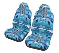 CNTDBU winter the dolphin Car Seat Covers 2 Pack-Universal Fit Front Seat Protector for Cars SUV Truck, Elastic Bottom Breathable Auto Seat Covers