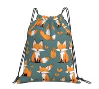 CNTDBU Yellow Fox Large Cinch Sack Bag-Waterproof Lightweight Rucksack For Gym Sports, Casual Drawstring Backpack For Travel Hiking