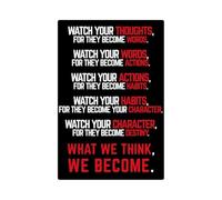 CNTUSRXT Classroom Inspirational Poster, Watch Your Thoughts Become Destiny Quote, Motivational Wall-Art for School(Unframed,08x12inch(20x30cm))
