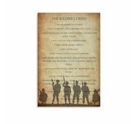 CNTUSRXT Duty Honor Country Patriotic Canvas Wall-Art Military Values Poster for Home Study Office Decor(Framed,12x18inch(30x45cm))