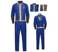 Cnulaueu Adult Vault Jumpsuit No.88 No.111 Cosplay Costume Uniform Suit Fall Halloween Outfit Out Blue Bodysuit Set (Blue-111, L)