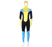 Cnulaueu Men's Invincible Cosplay Costume Mark Grayson Jumpsuit, Fight Uniform, Suit, Anime Halloween Outfit, Bodysuit (Yellow, S)