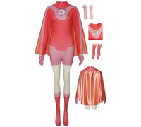 Cnulaueu Women's Invincible Cosplay Costume Atom Eve Pink Jumpsuit Coat Uniform Suit Anime Halloween Outfit Bodysuit (Pink 1, S)