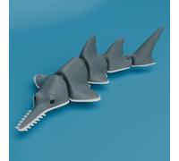 CNWEUFT 3D Printed Flexible Joint Shark & Killer Whale Tabletop Ornaments, Home Decor Gifts