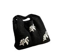 CNWEUFT Crochet Tote Bag With Hollow Out Design Ocean Patterns For Beach Trips Daily Errands Summer Travel