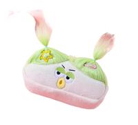 CNWEUFT Explosive Hair Ugly Doll Plush Large Intestine Pen Bag Big Eyes Monster Sweet Girl Heart Storage Bag Plush Toy Stationery Box