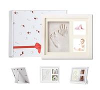 Cnwinu Baby Hand And Footprint Kit 28×23cm,Baby Photo Album,Baby Casting Kit With Clay,Newborn Baby Gifts,New Mum Gifts,Baby Shower Gifts,Baby Essentials For Newborn Memorial,Paw Print Kit For Dogs
