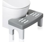 Cnwinu Toilet Stool,Toilet's Stool Squat for Bathroom,Poop Stools with Massage Function,As a Constipation Relief for Adults,Non Slip Toilet Footrest Suitable for Adults and Children(Grey)