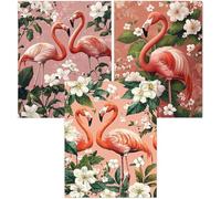 Cnyaunfi 3 Pack Animals Diamond Art Kits Adults, 5D Pink Diamond Painting Kit for Adults, Fun DIY Full Square Drill Crystal Gem Art Craft, Adults Paint by Diamonds Dots Home Wall Decor 60x80cm YF-2902