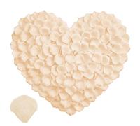 CNYMANY 2000 pcs Rose Petal, Champagne Artificial Flower Petal Fake Rose Petals for Romantic Night Anniversary Engagement Wedding Valentines Flower Decorations