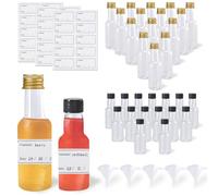 CNYMANY 30pc Mini Liquor Bottle Set, 1oz/30ml & 2oz/60ml Plastic, Transparent, Leak-Proof, Reusable, Ideal for Liquor, Kitchen Essentials, Travel, Events, Daily Use