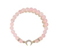 CNYTPE Rose Quartz Bracelets for Women, Soft Pink Crystal Energy Bracelet for Self Love, Meditation, Yoga, Daily Wear, Feminine Jewelry Birthday Gift for Her