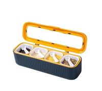 CNYUON 1PC Professional Kitchen Spice Box Set Household Combination Seasoning Condiment Bottles Cans Jars(Blue)