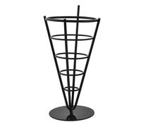 CNYUON 2pcs Buffet Cone French Fries Stand Ice Cream Rack Wrought Iron Snack Display Fish Chips Basket for Weddings Parties