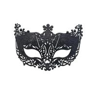 CNYUON 2pcs Hollow Carved Masquerade Mask Half Face for Women Carving Glitter Party Accessory Lightweight for Costume