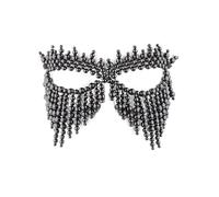 CNYUON 2pcs Women Chains Face Mask Masquerade Dance Party Performance Sexy For Nighttime Events, Great Way To Shine On The Floor