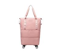 CNYUON Rolling Duffel Bag with Wheels Waterproof Suitcase Capacity Expandable Rolling Duffle Bag with Wheels Waterproof Suitcase for Travel Foldable Luggage Bag for Travel, Work(Pink)
