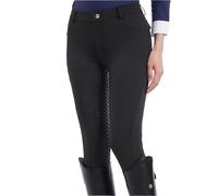 CNYUON Women's Horse Riding Pants Full-Seat Breeches Equestrian Schooling Tights Outdoor Sportswear Knight Equipment Clothes Riding Pants(Black,S)