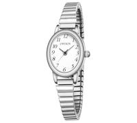 CNYXCN Gold Watches for Women,Easy Reading Analog Watch with Stainless Steel Expansion Band,Water Resistant, Silver-Silver, 5.90in-6.69in, Classic