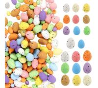 Co Bright 150pcs Mini Easter Eggs Decorative, Multicolor Foam Eggs for Kids,Artificial Bird Egg Small Speckled Egg for Kid Basket Stuffers Fillers Art Crafts Easter Decorations Spring Party Favors