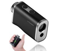 【Co-Developed with one of Japan’s Largest Golf Channels UUUM Golf】 U-CADDY Laser Golf Rangefinder, Pin Lock Vibration, 6.5X Magnification, Slope Switch, Compact Fast Finder (Black)