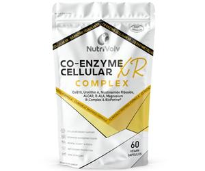Co Enzyme Cellular XR Complex | 60 Vegan Capsules | Energy & Cellular Support Formula | Advanced Co-Enzyme Blend with CoQ10, ALCAR & NAD+ Precursor | Mental Focus & Heart Health | by NutriVolv