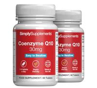 Co Enzyme Q10 30mg | 2 Tubs of 60 Tablets (120 Total) | Convenient Daily CoQ10 Support | High Purity Ingredients | Made in The UK