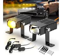 CO LIGHT 1.5 Inch LED Work Light 12 V 24 V 12000 LM Square LED Auxiliary Headlight Car with Illumination Yellow/White DRL for Off-Road Trucks UTV ATV Motorcycles