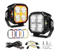 CO LIGHT 3 Inch LED Work Light, 3 Sides Shooter 270° Auxiliary Ditch Light with Amber/White DRL, Off Road Driving Light 12000LM Spot Flood Combo for Off-Road Trucks, Pickups,Cars,Tractors (2Pcs)