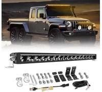 CO LIGHT 32 Inch LED Light Bar, 12/24v Light Bar with Amber/White DRL, Single Row Driving Work Lamp for Car Off Road Tractors 4x4 Vehicles Truck, Super Bright 120W 24000LM IP68 Waterproof