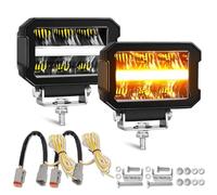 CO LIGHT 4.6 Inch LED Bar Ramp 4x4 LED Work Light with DRL 36W 4800LM Long-Range Spotlight 12/24V ECE Approval Auxiliary Lights for Off-Road Truck SUV ATV UTV and Tractor
